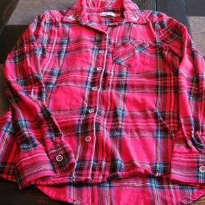 Girls plaid SO shirt